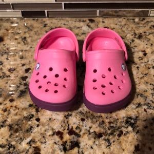 Kids pink & purple size 4/5 crocs